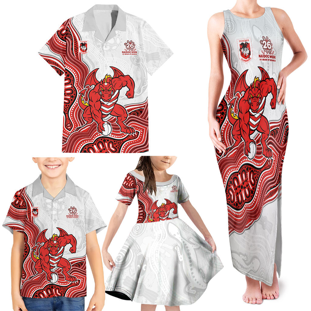St. George Illawarra Dragons NAIDOC Week 2026 Family Matching Tank Maxi Dress and Hawaiian Shirt First Nations of Australia Aboriginal Mascot Rugby