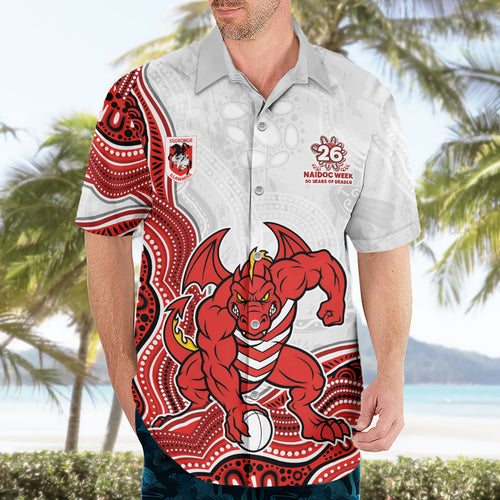 St. George Illawarra Dragons NAIDOC Week 2026 Hawaiian Shirt First Nations of Australia Aboriginal Mascot Rugby