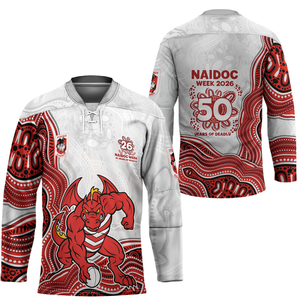 St. George Illawarra Dragons NAIDOC Week 2026 Hockey Jersey First Nations of Australia Aboriginal Mascot Rugby