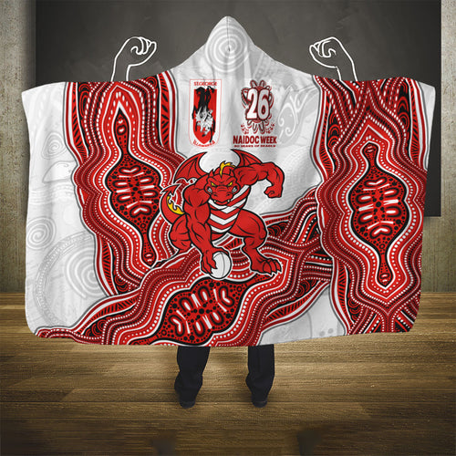 St. George Illawarra Dragons NAIDOC Week 2026 Hooded Blanket First Nations of Australia Aboriginal Mascot Rugby