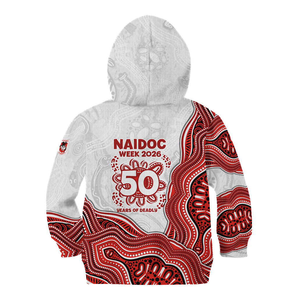 St. George Illawarra Dragons NAIDOC Week 2026 Kid Hoodie First Nations of Australia Aboriginal Mascot Rugby