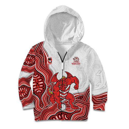 St. George Illawarra Dragons NAIDOC Week 2026 Kid Hoodie First Nations of Australia Aboriginal Mascot Rugby