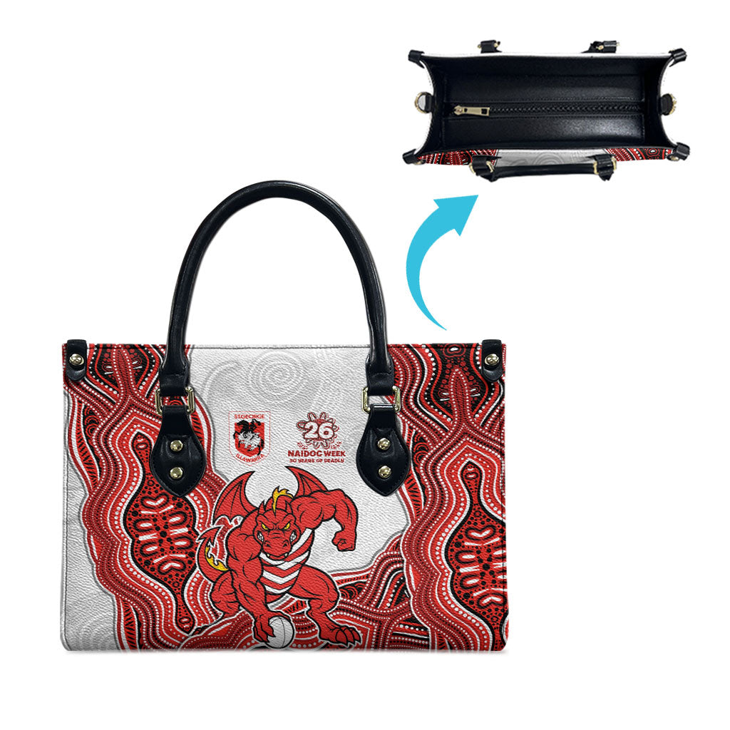 St. George Illawarra Dragons NAIDOC Week 2026 Leather Bag First Nations of Australia Aboriginal Mascot Rugby