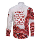 St. George Illawarra Dragons NAIDOC Week 2026 Long Sleeve Button Shirt First Nations of Australia Aboriginal Mascot Rugby