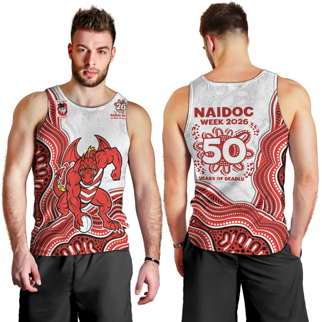 St. George Illawarra Dragons NAIDOC Week 2026 Men Tank Top First Nations of Australia Aboriginal Mascot Rugby