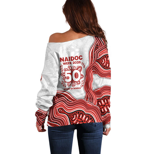 St. George Illawarra Dragons NAIDOC Week 2026 Off Shoulder Sweater First Nations of Australia Aboriginal Mascot Rugby