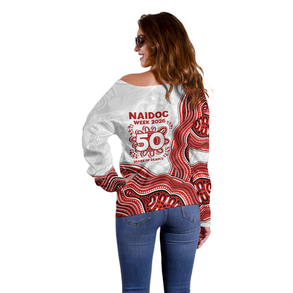 St. George Illawarra Dragons NAIDOC Week 2026 Off Shoulder Sweater First Nations of Australia Aboriginal Mascot Rugby