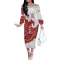 St. George Illawarra Dragons NAIDOC Week 2026 Off The Shoulder Long Sleeve Dress First Nations of Australia Aboriginal Mascot Rugby