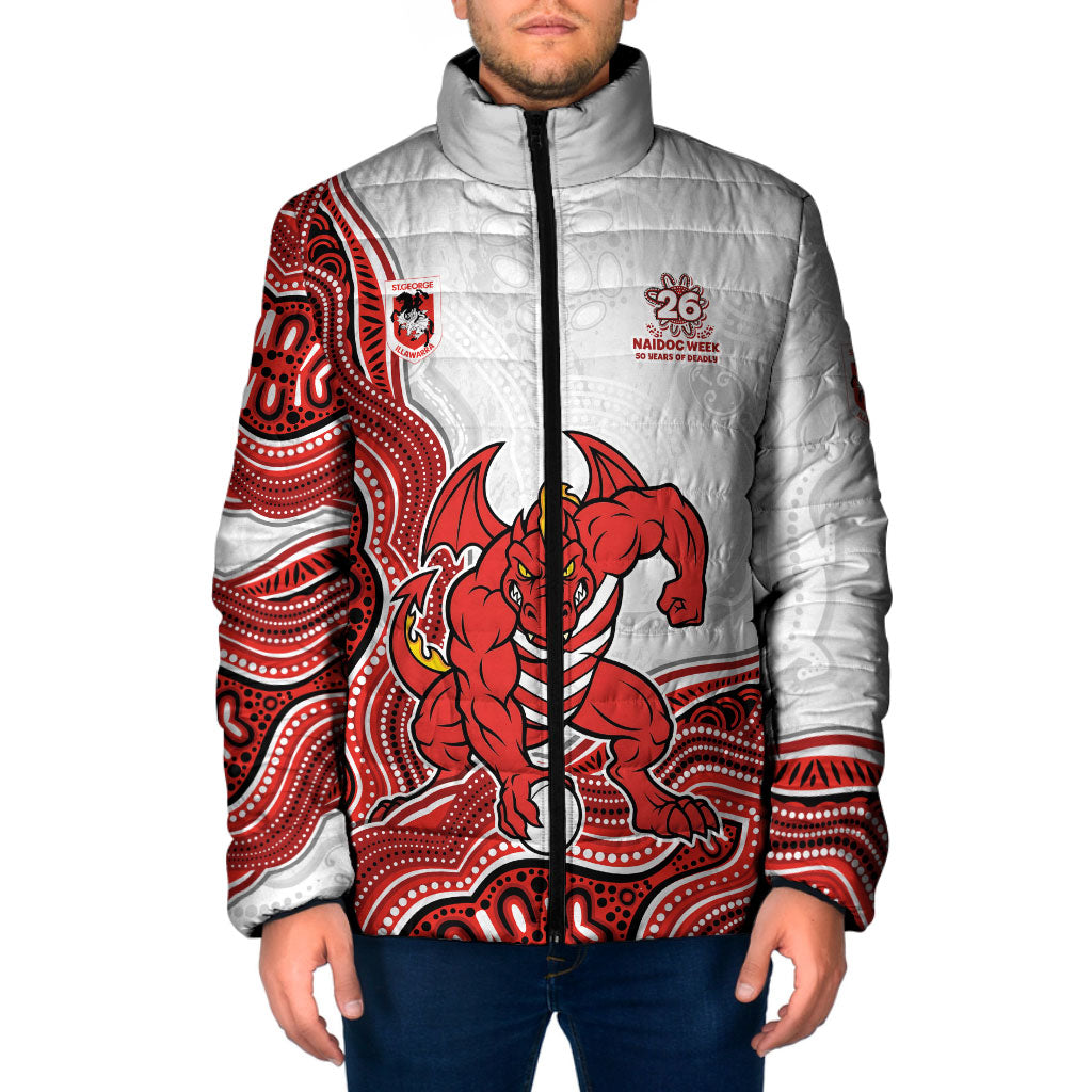 St. George Illawarra Dragons NAIDOC Week 2026 Padded Jacket First Nations of Australia Aboriginal Mascot Rugby