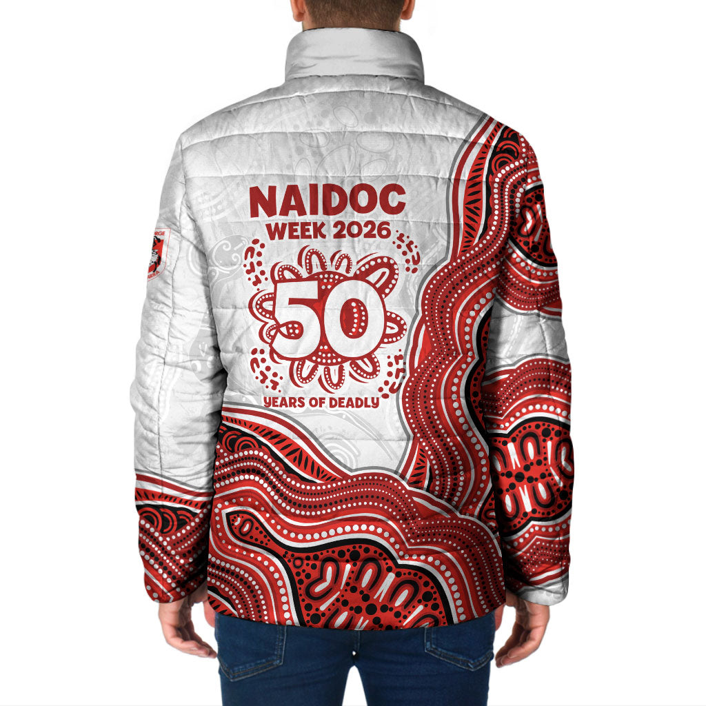 St. George Illawarra Dragons NAIDOC Week 2026 Padded Jacket First Nations of Australia Aboriginal Mascot Rugby