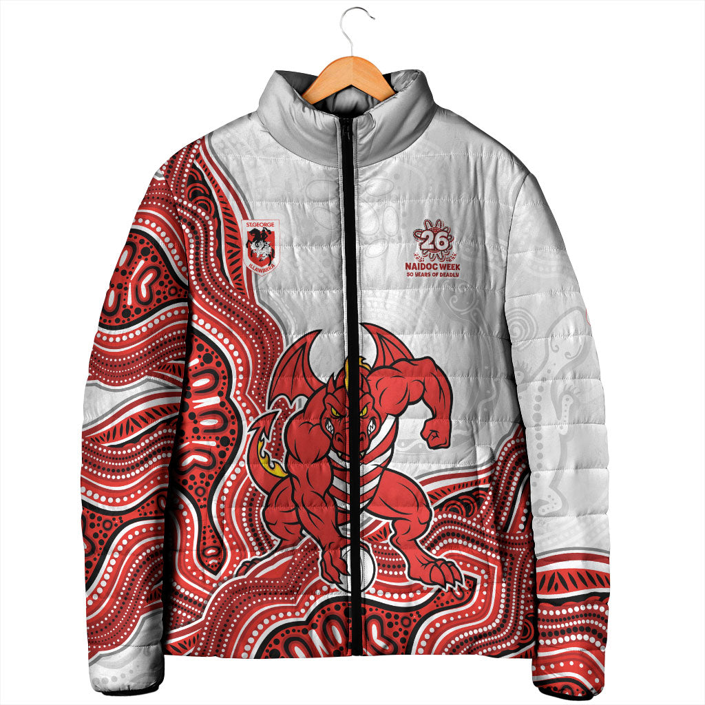 St. George Illawarra Dragons NAIDOC Week 2026 Padded Jacket First Nations of Australia Aboriginal Mascot Rugby