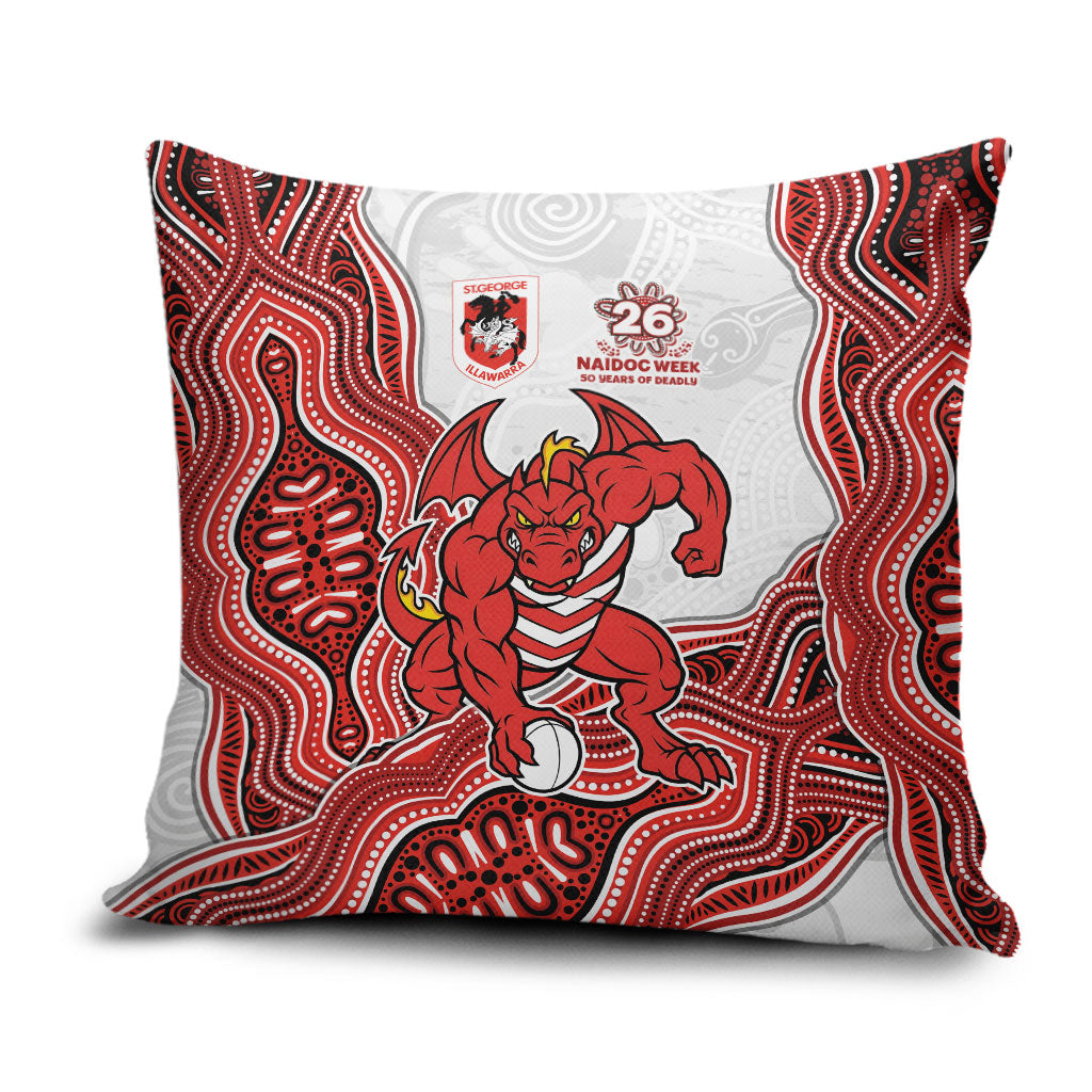 St. George Illawarra Dragons NAIDOC Week 2026 Pillow Cover First Nations of Australia Aboriginal Mascot Rugby