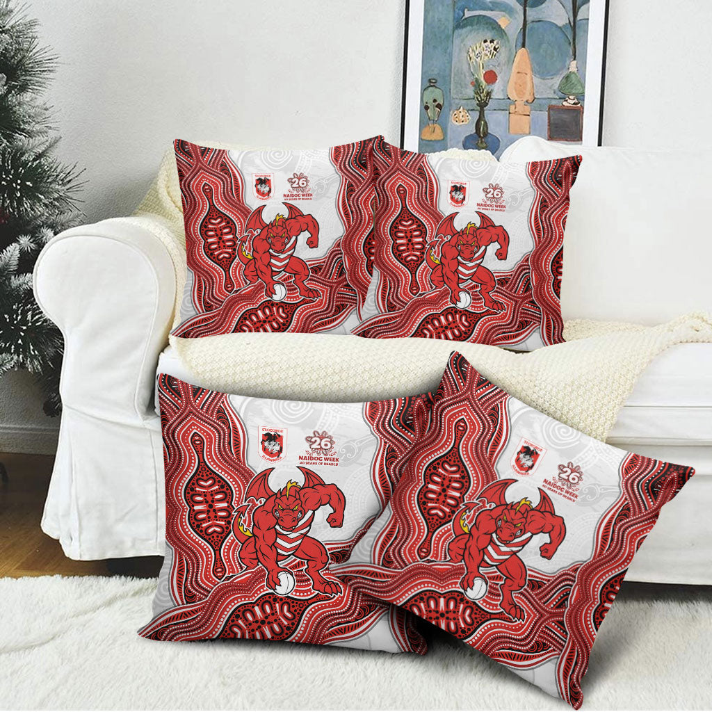 St. George Illawarra Dragons NAIDOC Week 2026 Pillow Cover First Nations of Australia Aboriginal Mascot Rugby