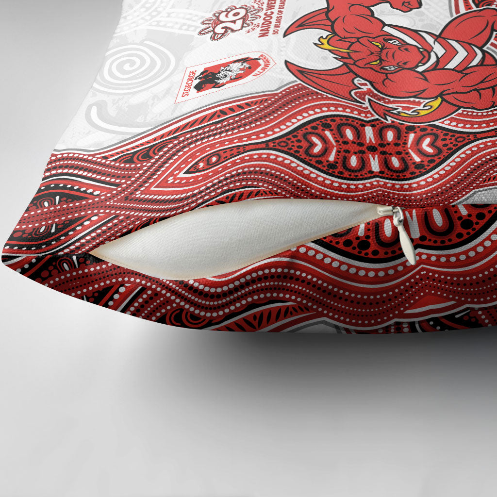 St. George Illawarra Dragons NAIDOC Week 2026 Pillow Cover First Nations of Australia Aboriginal Mascot Rugby