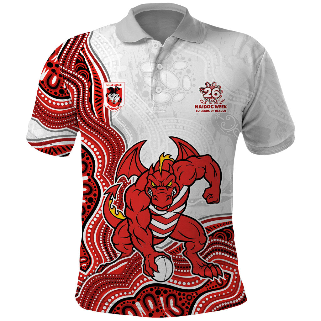 St. George Illawarra Dragons NAIDOC Week 2026 Polo Shirt First Nations of Australia Aboriginal Mascot Rugby