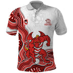 St. George Illawarra Dragons NAIDOC Week 2026 Polo Shirt First Nations of Australia Aboriginal Mascot Rugby