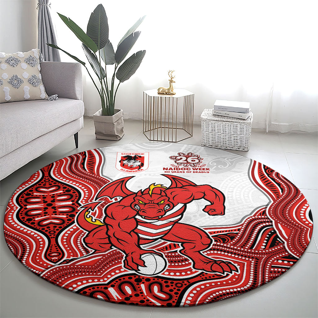 St. George Illawarra Dragons NAIDOC Week 2026 Round Carpet First Nations of Australia Aboriginal Mascot Rugby