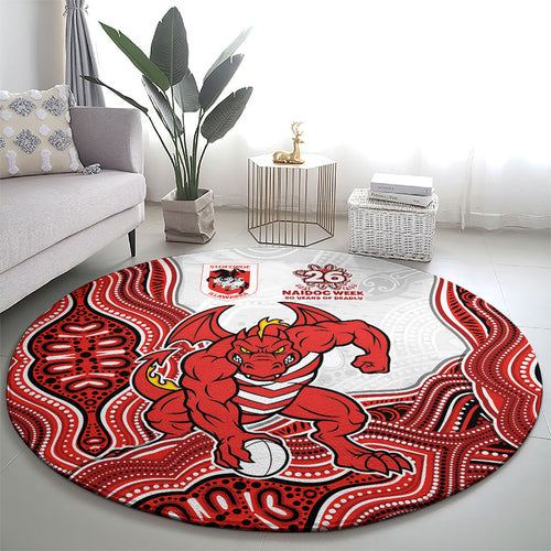St. George Illawarra Dragons NAIDOC Week 2026 Round Carpet First Nations of Australia Aboriginal Mascot Rugby