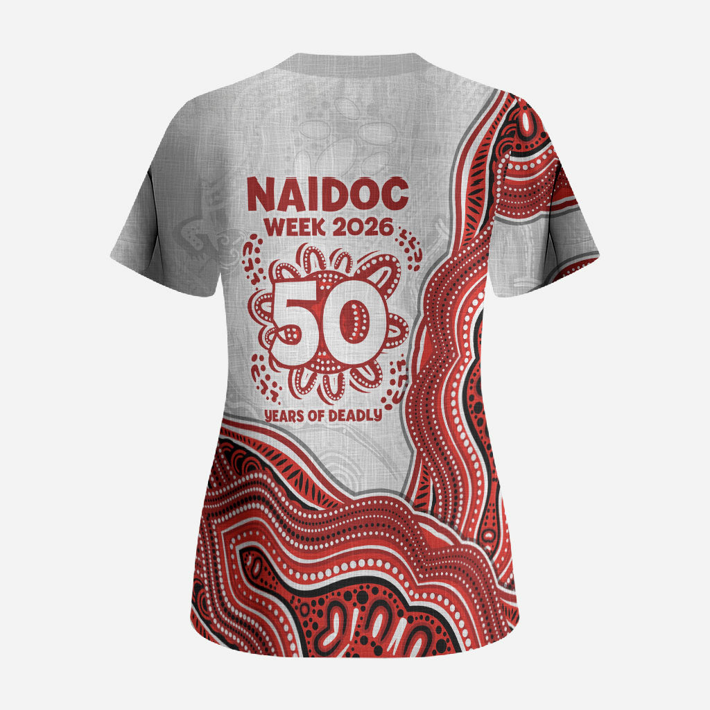 St. George Illawarra Dragons NAIDOC Week 2026 Scrub Top First Nations of Australia Aboriginal Mascot Rugby