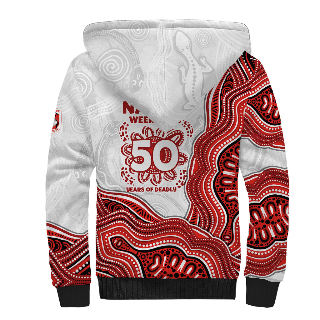 St. George Illawarra Dragons NAIDOC Week 2026 Sherpa Hoodie First Nations of Australia Aboriginal Mascot Rugby
