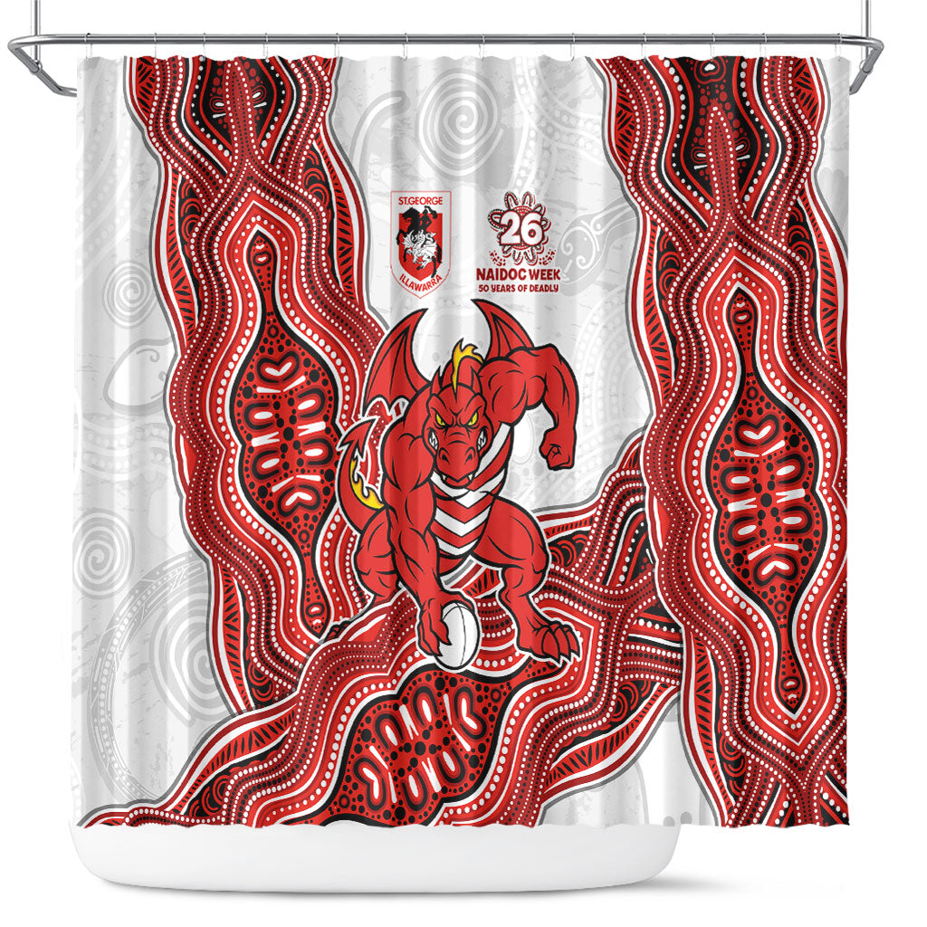 St. George Illawarra Dragons NAIDOC Week 2026 Shower Curtain First Nations of Australia Aboriginal Mascot Rugby