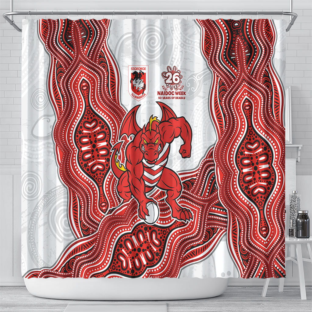 St. George Illawarra Dragons NAIDOC Week 2026 Shower Curtain First Nations of Australia Aboriginal Mascot Rugby