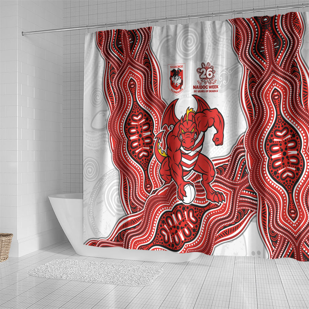 St. George Illawarra Dragons NAIDOC Week 2026 Shower Curtain First Nations of Australia Aboriginal Mascot Rugby