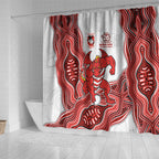 St. George Illawarra Dragons NAIDOC Week 2026 Shower Curtain First Nations of Australia Aboriginal Mascot Rugby