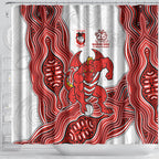 St. George Illawarra Dragons NAIDOC Week 2026 Shower Curtain First Nations of Australia Aboriginal Mascot Rugby