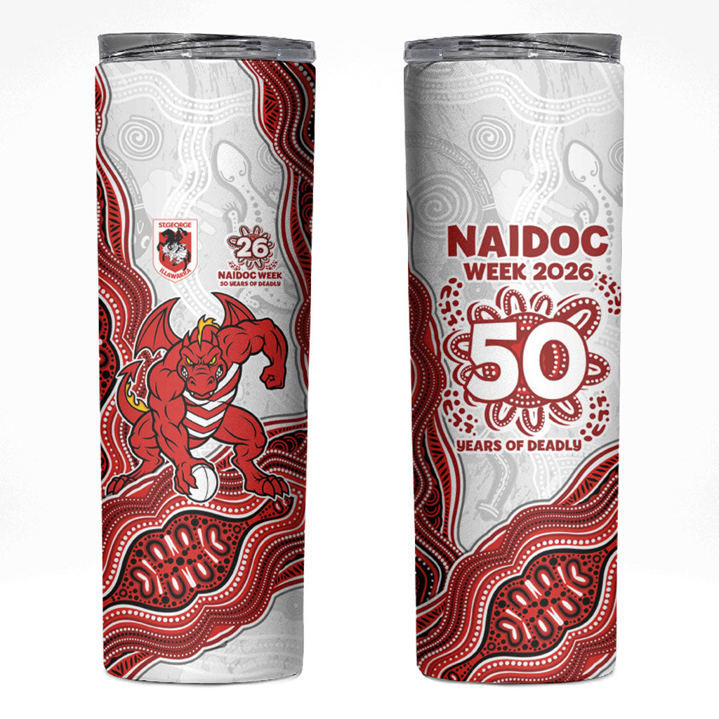 St. George Illawarra Dragons NAIDOC Week 2026 Skinny Tumbler First Nations of Australia Aboriginal Mascot Rugby