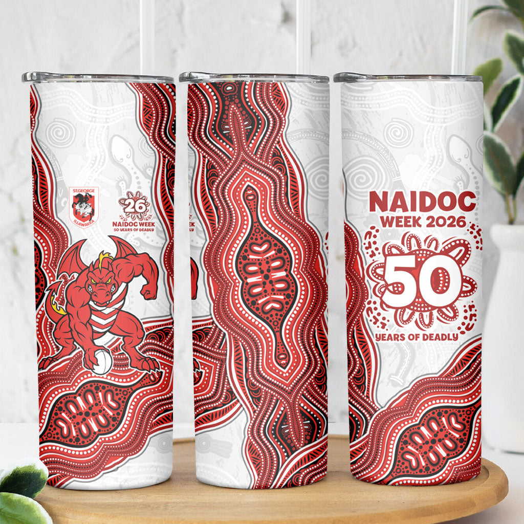 St. George Illawarra Dragons NAIDOC Week 2026 Skinny Tumbler First Nations of Australia Aboriginal Mascot Rugby