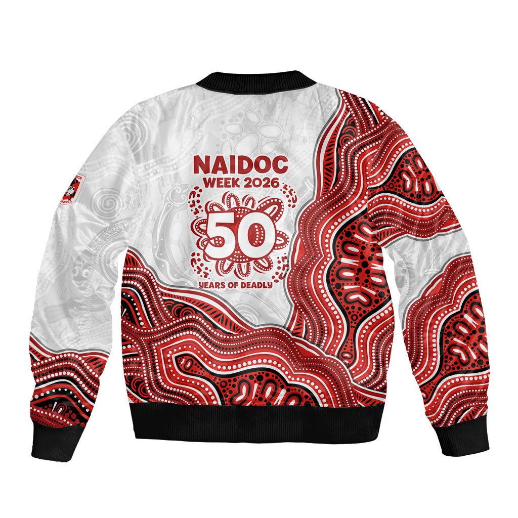 St. George Illawarra Dragons NAIDOC Week 2026 Sleeve Zip Bomber Jacket First Nations of Australia Aboriginal Mascot Rugby
