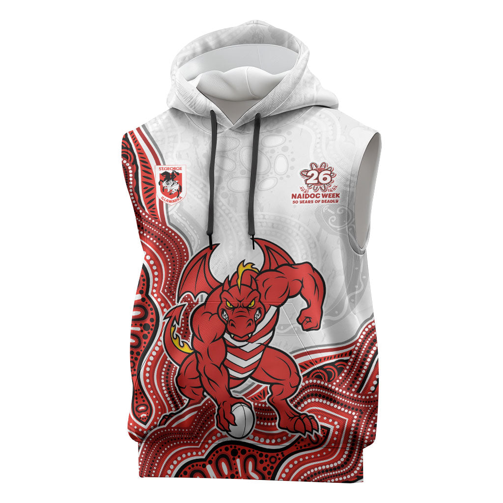 St. George Illawarra Dragons NAIDOC Week 2026 Sleeveless Hoodie First Nations of Australia Aboriginal Mascot Rugby