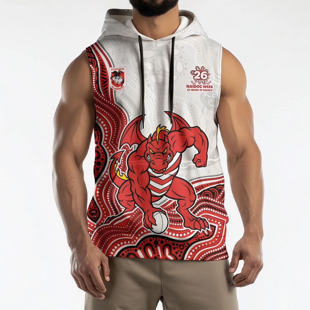 St. George Illawarra Dragons NAIDOC Week 2026 Sleeveless Hoodie First Nations of Australia Aboriginal Mascot Rugby