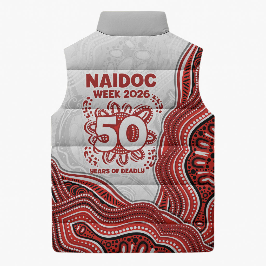 St. George Illawarra Dragons NAIDOC Week 2026 Sleeveless Puffer Jacket First Nations of Australia Aboriginal Mascot Rugby