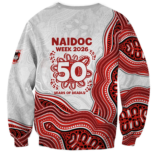 St. George Illawarra Dragons NAIDOC Week 2026 Sweatshirt First Nations of Australia Aboriginal Mascot Rugby