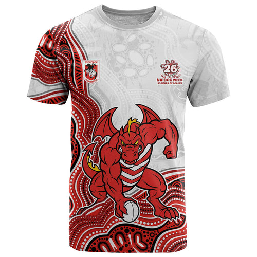 St. George Illawarra Dragons NAIDOC Week 2026 T Shirt First Nations of Australia Aboriginal Mascot Rugby