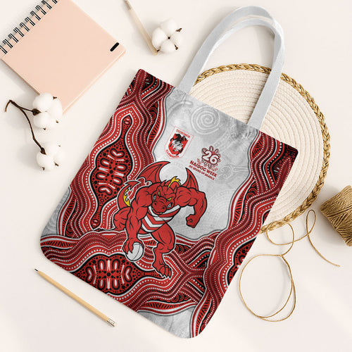 St. George Illawarra Dragons NAIDOC Week 2026 Tote Bag First Nations of Australia Aboriginal Mascot Rugby