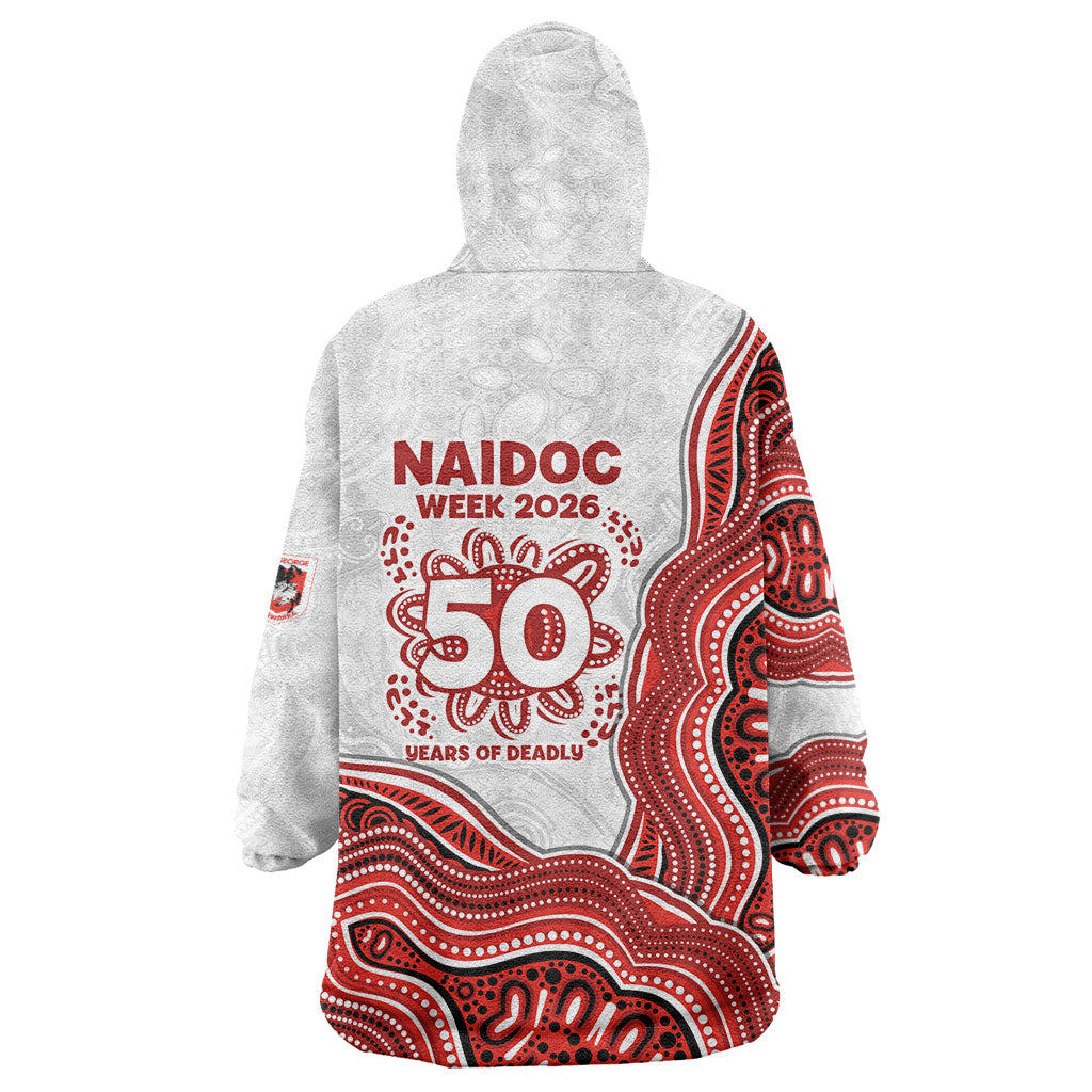 St. George Illawarra Dragons NAIDOC Week 2026 Wearable Blanket Hoodie First Nations of Australia Aboriginal Mascot Rugby