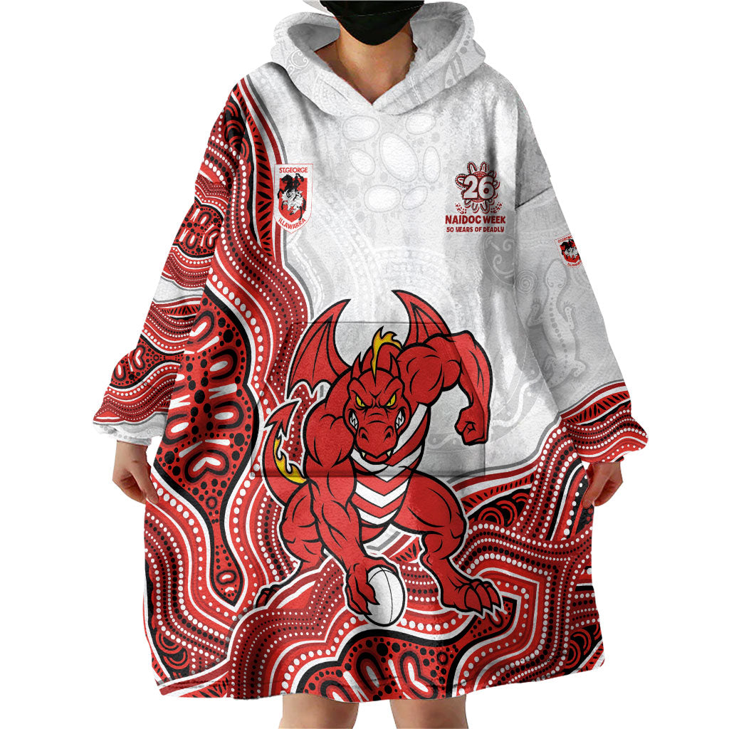 St. George Illawarra Dragons NAIDOC Week 2026 Wearable Blanket Hoodie First Nations of Australia Aboriginal Mascot Rugby