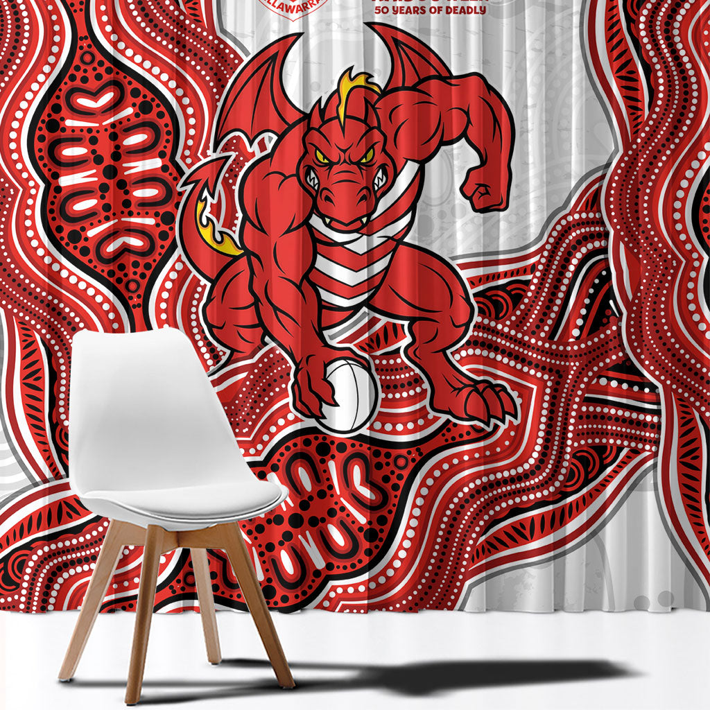St. George Illawarra Dragons NAIDOC Week 2026 Window Curtain First Nations of Australia Aboriginal Mascot Rugby
