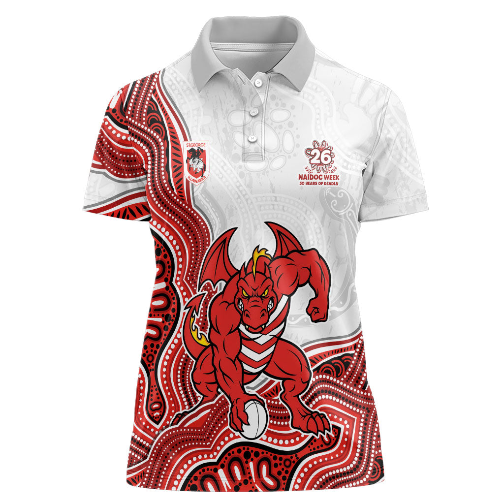 St. George Illawarra Dragons NAIDOC Week 2026 Women Polo Shirt First Nations of Australia Aboriginal Mascot Rugby