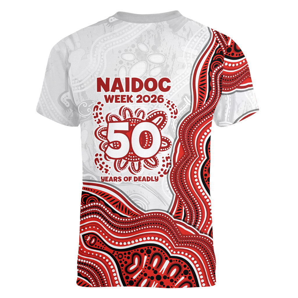 St. George Illawarra Dragons NAIDOC Week 2026 Women V-Neck T-Shirt First Nations of Australia Aboriginal Mascot Rugby