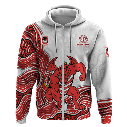 St. George Illawarra Dragons NAIDOC Week 2026 Zip Hoodie First Nations of Australia Aboriginal Mascot Rugby