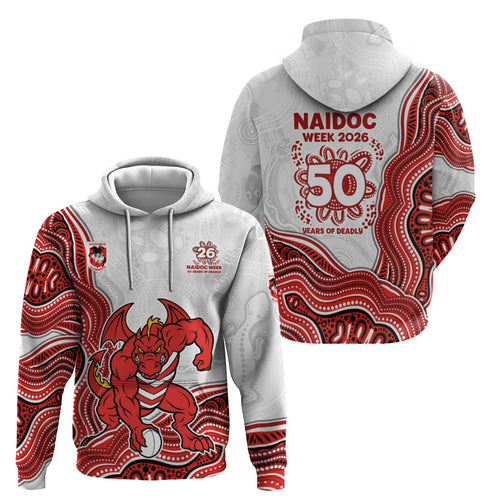 St. George Illawarra Dragons NAIDOC Week 2026 Zip Hoodie First Nations of Australia Aboriginal Mascot Rugby