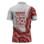 St. George Illawarra Dragons NAIDOC Week 2026 Zipper Polo Shirt First Nations of Australia Aboriginal Mascot Rugby