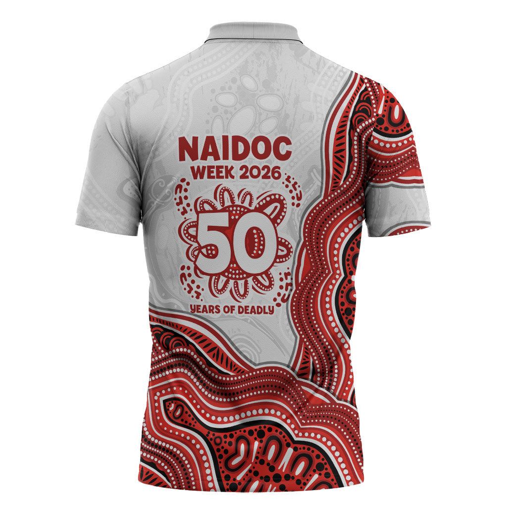 St. George Illawarra Dragons NAIDOC Week 2026 Zipper Polo Shirt First Nations of Australia Aboriginal Mascot Rugby