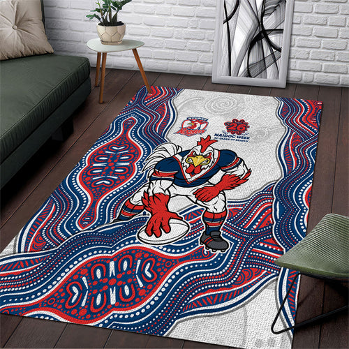 Sydney Roosters NAIDOC Week 2026 Area Rug First Nations of Australia Aboriginal Mascot Rugby