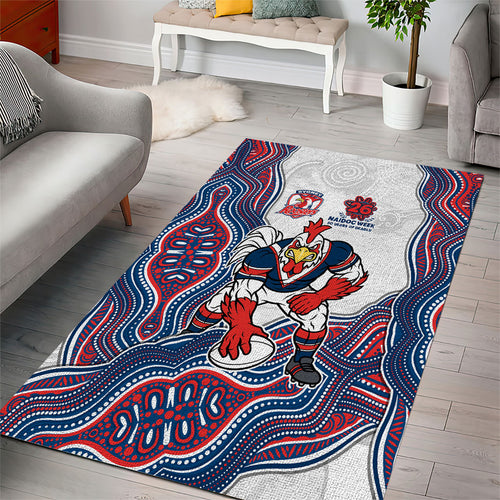 Sydney Roosters NAIDOC Week 2026 Area Rug First Nations of Australia Aboriginal Mascot Rugby