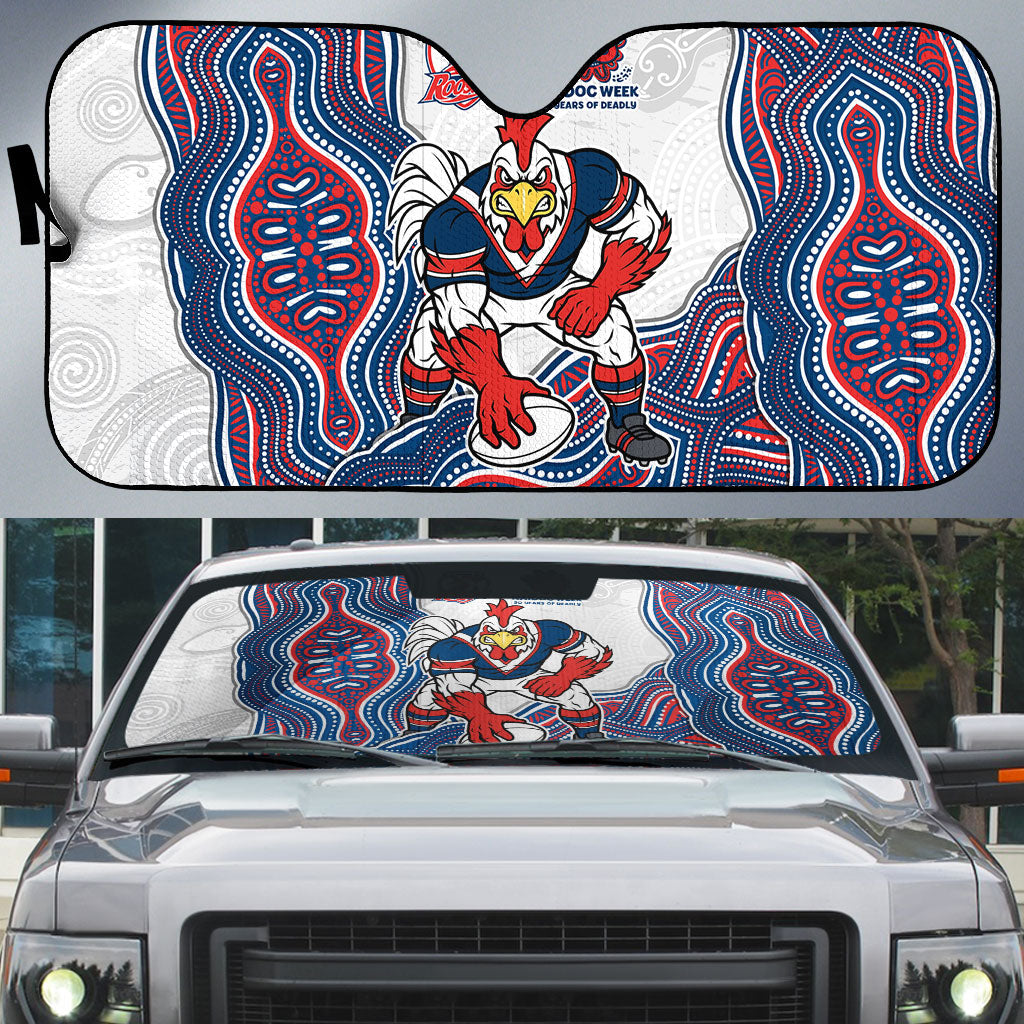 Sydney Roosters NAIDOC Week 2026 Auto Sun Shade First Nations of Australia Aboriginal Mascot Rugby